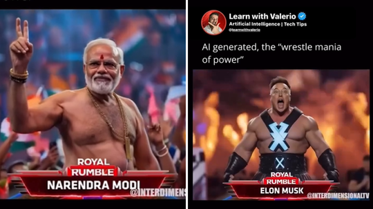 नरेंद्र मोदी WWE सुपरस्टार असते तर? कशी केली असती एलॉन मस्कसोबत फायटिंग, मजेशीर AI व्हिडीओ व्हायरल