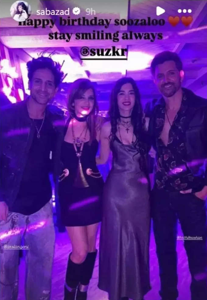 Hrithik Roshan saba azad Insta Story