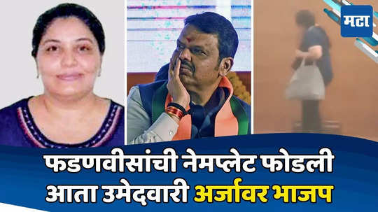 Maharashtra Election 2024: मंत्रालयात फडणवीसांची नेमप्लेट तोडणाऱ्या महिलेचा उमेदवारी अर्ज; त्यात भाजपचा उल्लेख, पण...