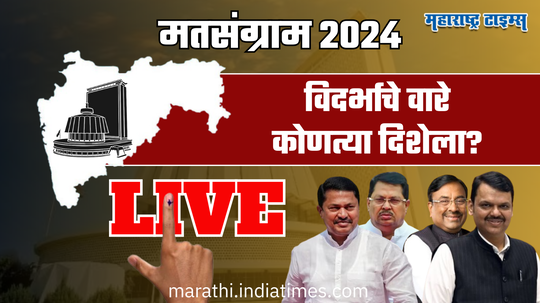 Maharashtra Vidarbha  Assembly Election 2024 Live: विदर्भाचे वारे कोणत्या दिशेला?