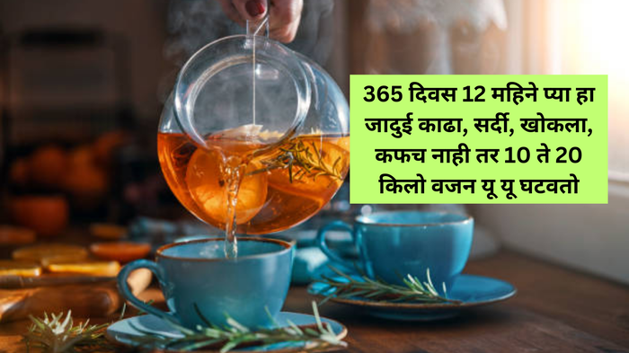 Winter Detox Tea: 365 दिवस 12 महिने प्या हा जादुई काढा, सर्दी, खोकला, कफच नाही तर 10 ते 20 किलो वजन यू यू घटवतो