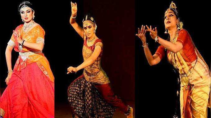शास्त्रीय नृत्यांगनाओं ने दुर्गा, लक्ष्मी और सरस्वती के रूप में श्रोताओं को किया मंत्रमुग्ध 