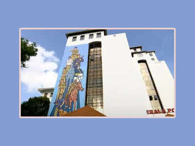 केरळः पोलीस मुख्यालयात २७ मीटर उंचीचे चित्र 