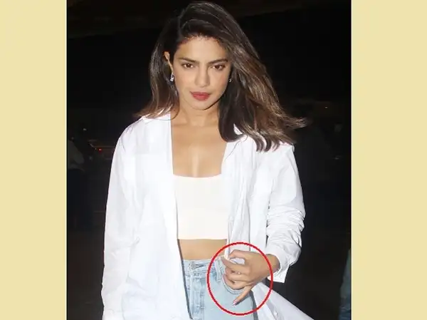 priyanka chopra spotted at mumbai airport without engagement ring