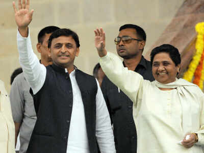 Image result for akhilesh mayawati gathbandhan
