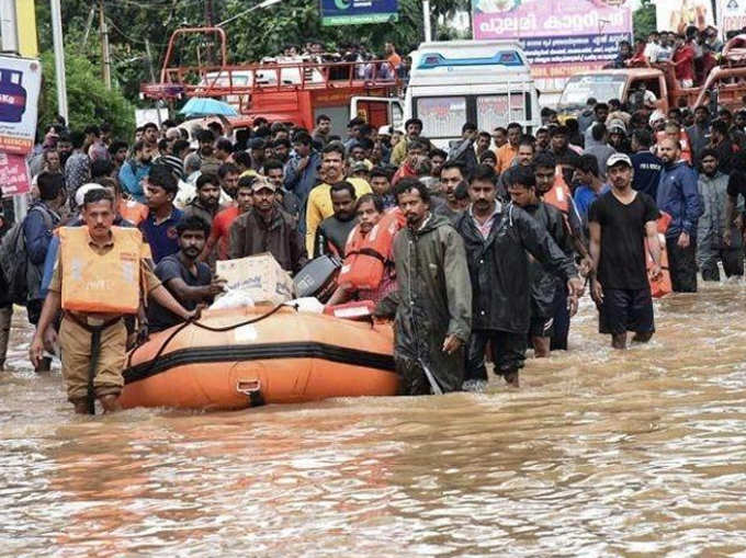 केरल में बाढ़ से सबसे अधिक नुकसान