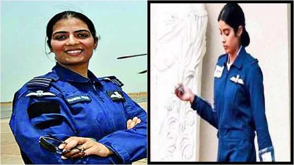 leaked first look of janhvi kapoor as indias first combat aviator pilot gunjan saxena