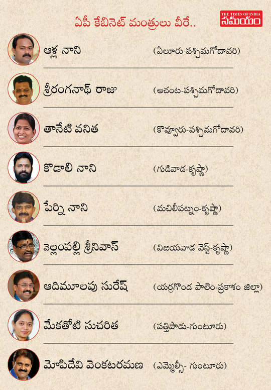 Ap Cabinet Ministers List Ys Jagan జగన ట మ 25 ఎక కడ గ ల చ త ర లయ య ...