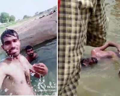 చెరువులో టిక్ టాక్ సరదా