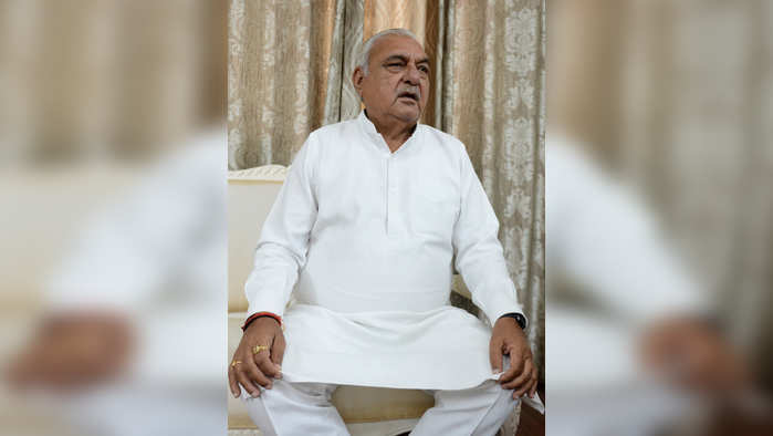 भूपिंदरसिंह हुडा  Former CM Haryana Bhupinder singh hooda during interview at his Chandigarh residence sector 3 on Friday. Photo Dinesh Bhardwaj