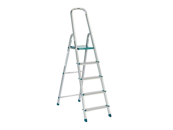 Amazon Brand – Solimo 5-Step Foldable Aluminum Ladder Amazon Brand – Solimo 5-Step Foldable Aluminum Ladder