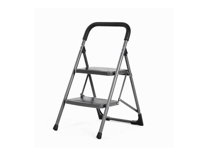 Bathla Boost 2-Step Foldable Steel Ladder with Anti-Slip Steps Bathla Boost 2-Step Foldable Steel Ladders with Anti-Slip Steps