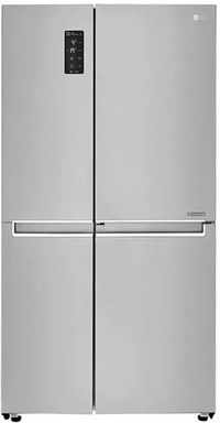 lg 687 l frost free side by side refrigerator shiny steelplatinum silvervcm platinum silver gc m247clbv