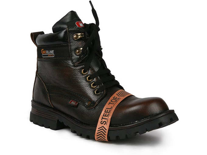 Bacca Bucci Mens 6 inches Water Repellent Steel Toe Cap Real Leather PDM MILD Outdoor Laceup Boots