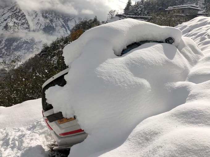 Kedarnath Mandir In Snowfall Images Of Kedarnath Mandir Trapped In Snow Navbharat Times Photogallery