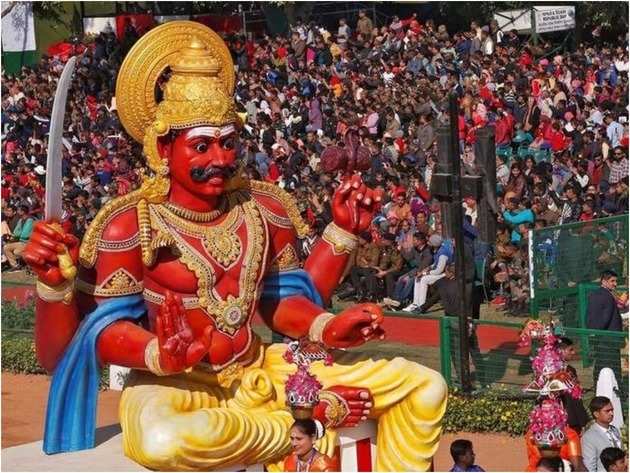 Ayyanar statue in Republic day Ornamental carts parade