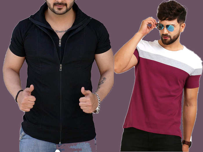 Half Sleeve T Shirt For Men गर म क ल ए Amazon पर श र ह ई ह फ स ल व स क ट शर ट क स ल Half Sleeve T Shirt For Men Navbharat Times