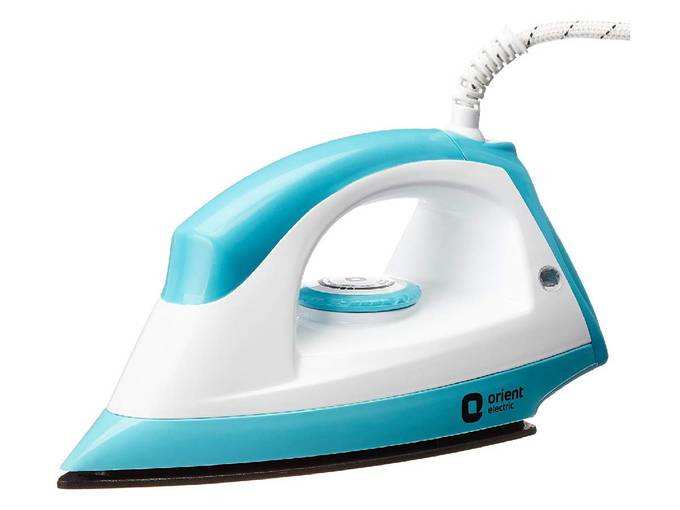 Orient Electric Fabrijoy DIFJ10BP 1000-Watt Dry Iron (White and Blue)