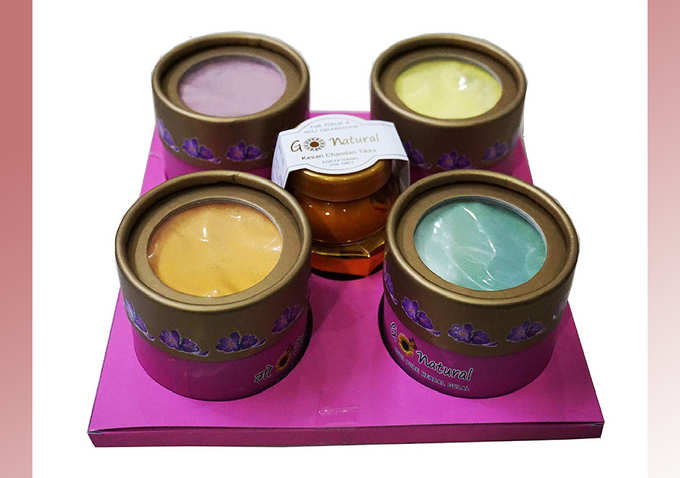 Art Box Corporate Holi Herbal Combo Gift Pack of Chandan(50 gm) and 4 Pack Genuine Gulal