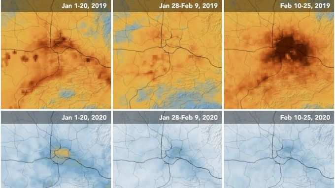 nasa coronavirus pollution wuhan