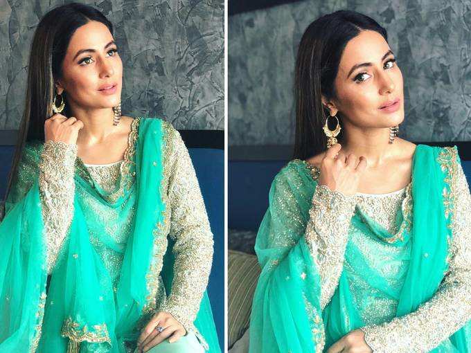 Hina Khan: lifestyle happy eid-ul-fitr 2020 hina khan styling gives you  more fashion knowledge | Navbharat Times Photogallery