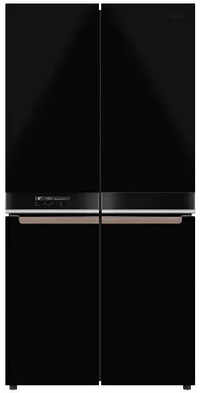 whirlpool w series 677 l four door frost free refrigerator convertible freezer crystal black 10 years warranty