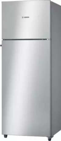 bosch serie 4 free standing fridge freezer with freezer at top1679 x 605 cm stainless steel look