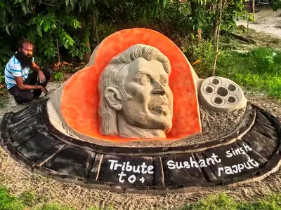 रुपेश ने बनाई सुशांत सिंर राजपूत की तस्वीर