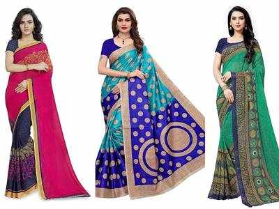 Amazon Wardrobe Sale : रंग बिरंगी Designer Saree Amazon से खरीदे 90% तक के डिस्काउंट पर 