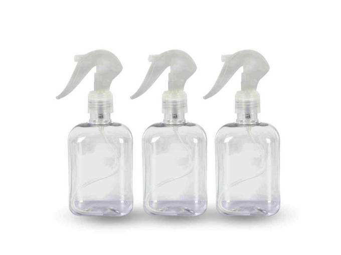 Much-More 250ML Unbreakable Plastic Empty Handwash Sanitizer Spray BottleS (Pack of 3 Bottle)