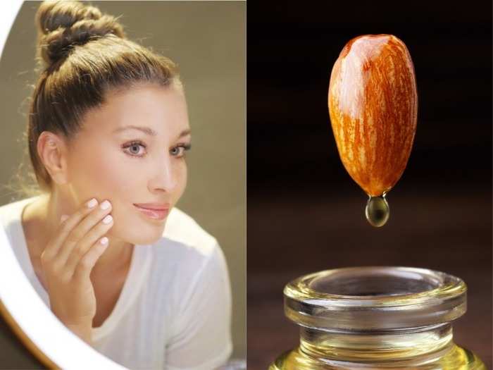 almond oil for face at night: Use 2 drops of almond oil on face at night for younger looking skin - सोने से पहले चेहरे पर यूं लगाएं 2 बूंद बादाम रोगन,