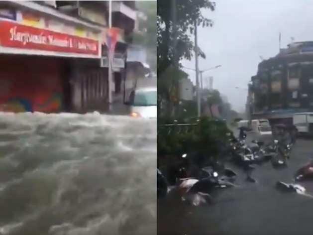 Mumbai Rains: मुंबई के अंदर घुस गया समंदर, यह विडियो देख दहल जाएंगे आप