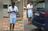 कॉटन शॉर्ट्स और शर्ट में नजर आए अजय देवगन, साथ दिखी उनकी नई BMW कार
