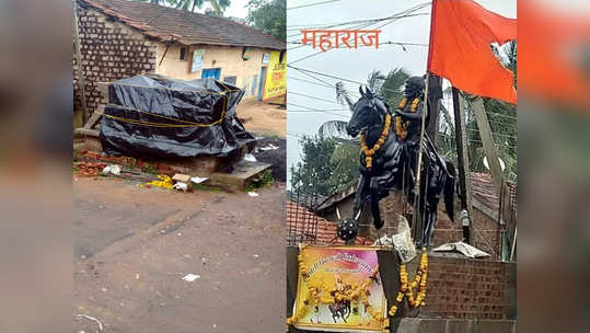 शिवरायांचा पुतळा कर्नाटक सरकारने रातोरात हटवला, शिवभक्तांमध्ये संतापाची लाट