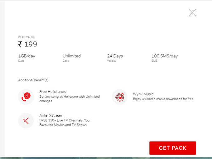 Airtel 199 plan