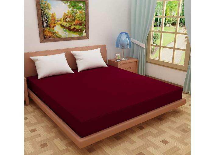 Cloth Fusion Patron 2nd Gen Waterproof Cotton King Size Mattress Protector (78x72 Inches, Maroon)