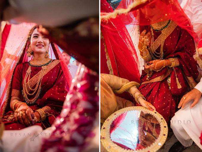 red lehenga dulhan pakistani style