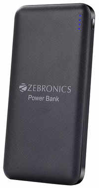 zebronics zeb mc10000s 10000mah power bank with dual usb input and type c cable black