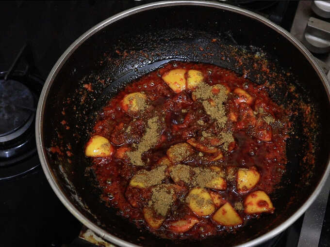 Add the chilli powder Add the chilli powder