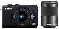canon eos m200 mirrorless camera ef m 15 45mm and ef m 55 200mm lens