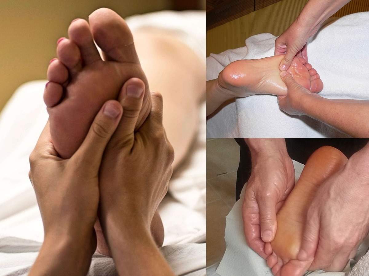 how to massage feet