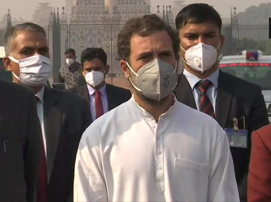 Rahul Gandhi on Farmers protest against farm laws 2020: Congress leaders Ghulam Nabi Azad and others visited Rashtrapati Bhavan.