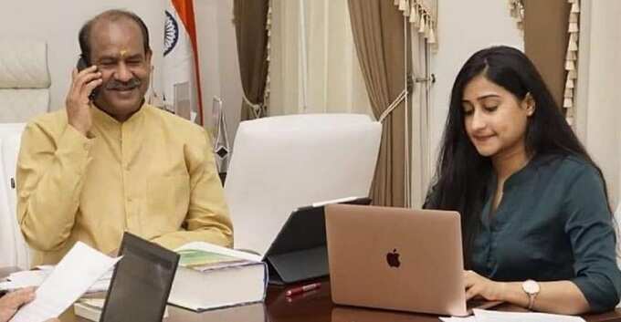 Anjali with her father Anjali with her father
