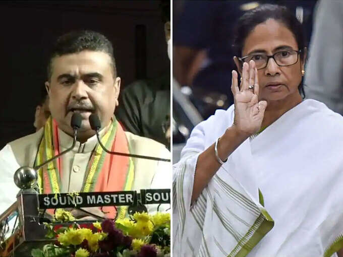 सुवेंदु अधिकारी दे रहे ममता को चुनौती सुवेंदु अधिकारी दे रहे ममता को चुनौती