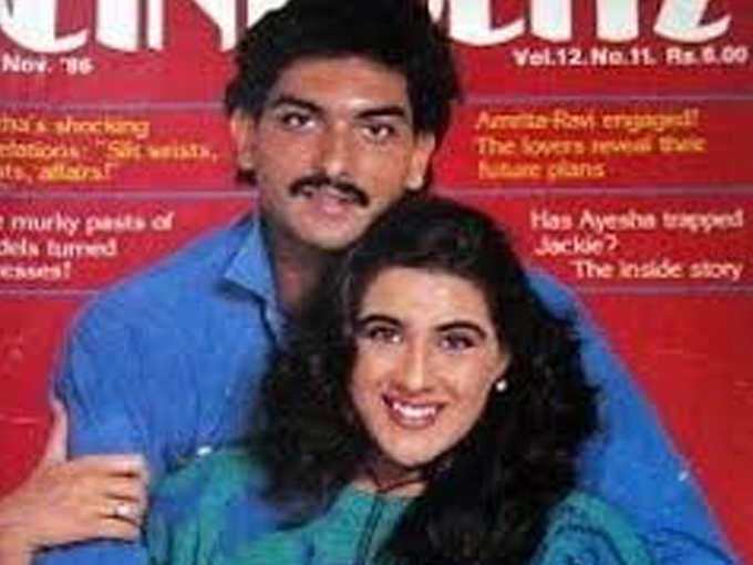 Amrita Singha and Ravi Shastri on Magazine Cover