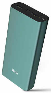 itek it20kqcpdgrn 18w qcpd 20000 mah lithium polymer power bank green