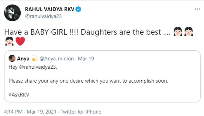rahul vaidya tweet