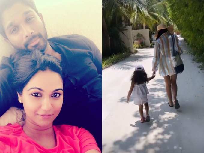 Bunny Family Bustle In Maldives .. Allu Arjun Enjoys Friendship! First Time  She Did So ..