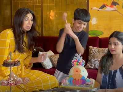 Video: शिल्पा शेट्टी बहन संग मना रही थीं Easter तभी बेटे ने आकर केक पर मार दी हथौड़ी 