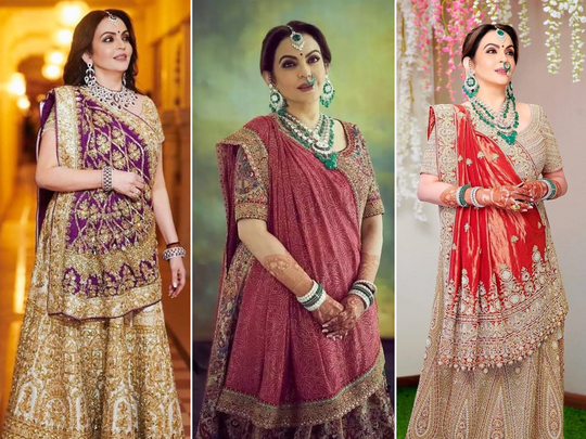 nita ambani pink saree